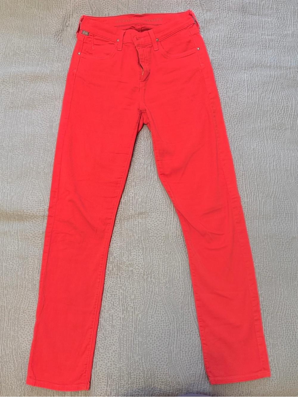Citizens Of Humanity Red Straight Leg Jeans